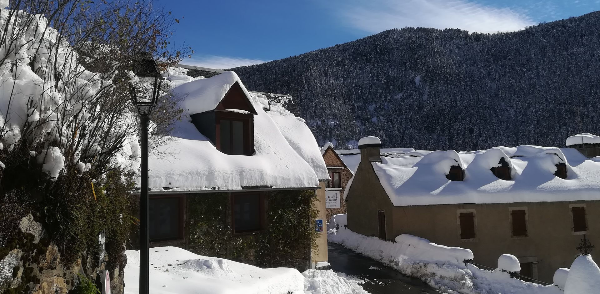 Village d'Aulon sous la neige